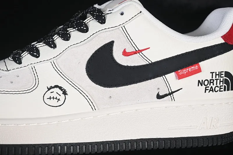 All categories Nk Air Force 1 Air Force series Nk Air Force 1 Low Air Force low-top Nike Air Force 1'07 Low Black and white red contrast Air Force 1 low-top casual sneakers KG6699-F42